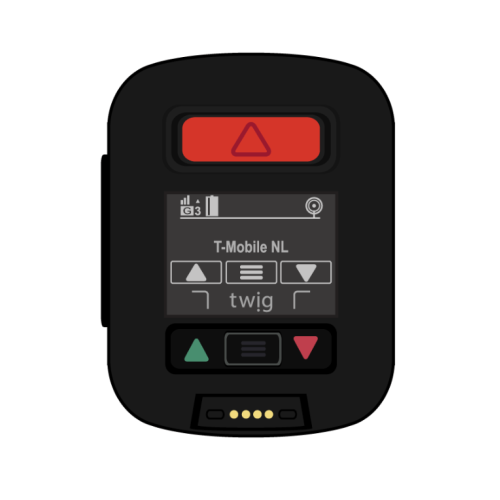 TWIG Neo. Botón de emergencia portátil que suena solo en caso de alarma.